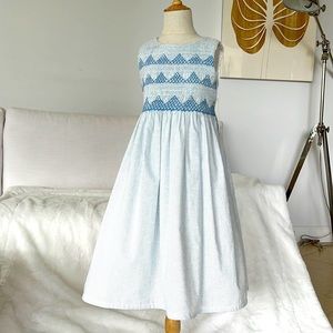 BRAND NEW hand made smoked elegant dress  100% cotton. Perfect for any occasion